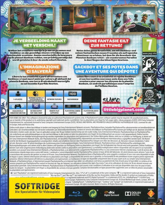 Immagine prodotto Sony Little Big Planet 3 (PS4, Multilingue)
