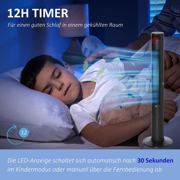 Image du produit Homcom Ventilateur de tour avec télécommande