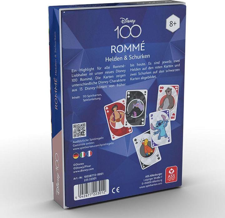 Produktbild ASS Altenburg 10038772-0001 - Disney 100 - Rommé, für 2-6 Spieler, ab 8 Jahren (DE-Ausgabe) (Deutsch)