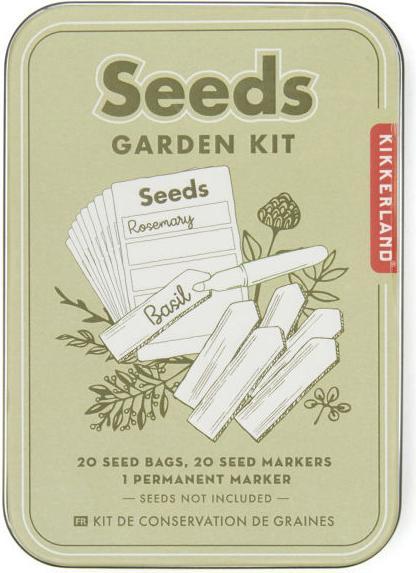 Actual product image Kikkerland Seed Keeping Tin (7.30 cm, 10.40 cm)