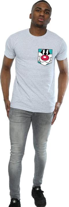 Produktbild Looney Tunes Sylvester Face Faux Pocket TShirt (XL)
