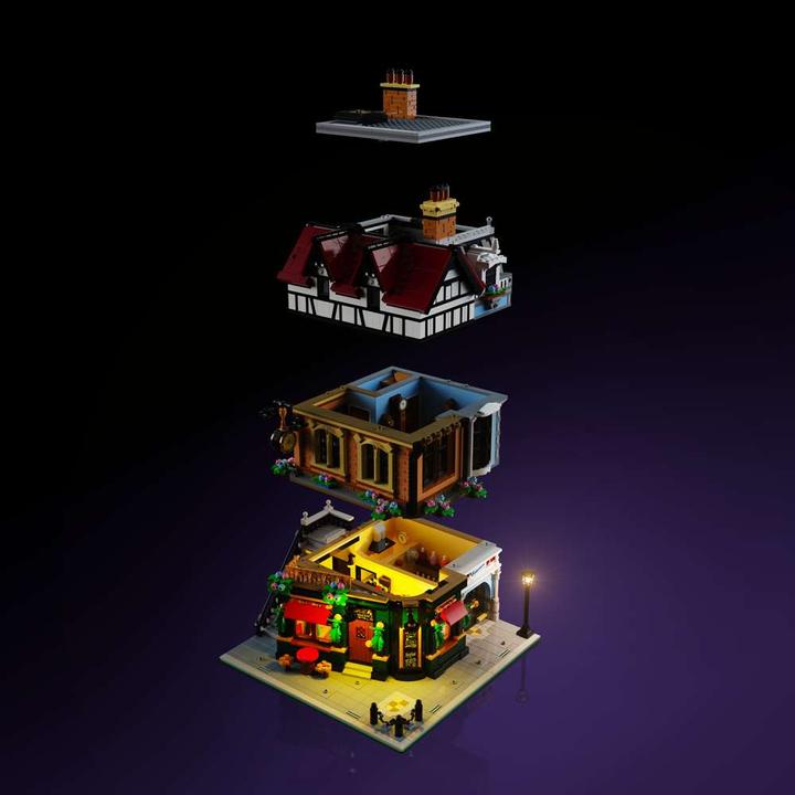 Actual product image Light my bricks LMB 2.0 LEGO® 10350# Tudor Corner Light Kit