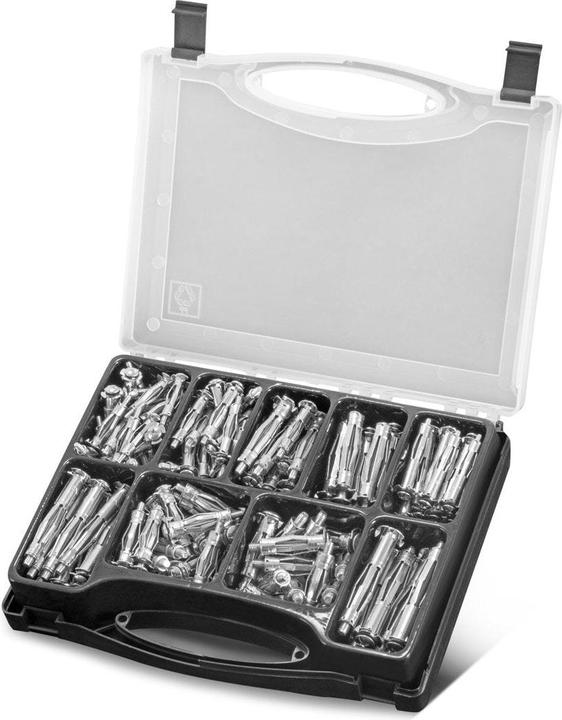 Stahlwerk Metal cavity plugs 141-piece set with pre-assembled screws (141 pcs.)