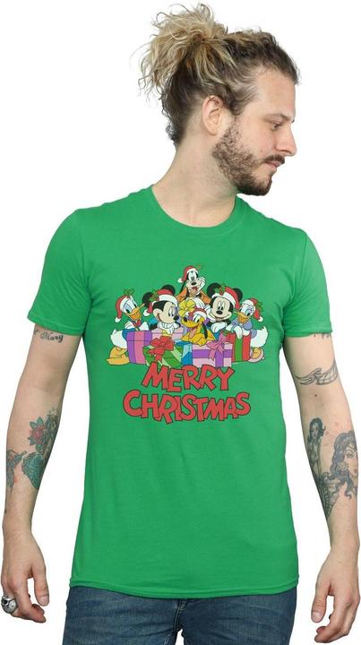 Actual product image Disney Mens Mickey Mouse And Friends Christmas T-Shirt (L)