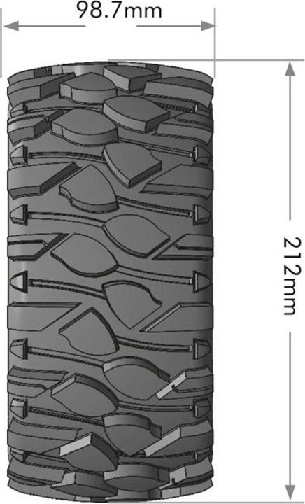 Actual product image Louise x-rowdy sport tyre rim black 24mm traxxas x-maxx mft (2)