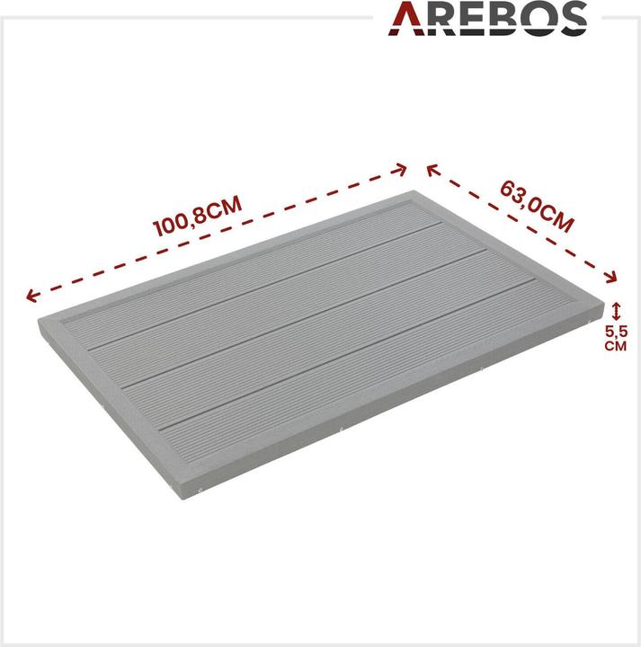 Produktbild Arebos Solardusche mit Bodenplatte