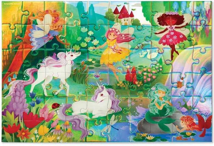 Image du produit Crocodile Creek Puzzle holographique 60 pc, amis magiques (60 pièces)
