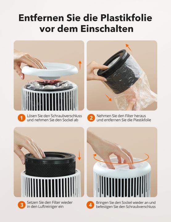 Actual product image Taotronics TT-AP001 with 3-stage filter system incl. HEPA filter (20 m²)