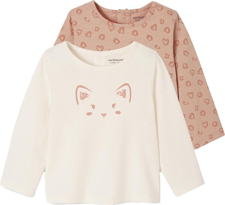 Vertbaudet 2er-Pack Baby Shirts mit Print BASIC