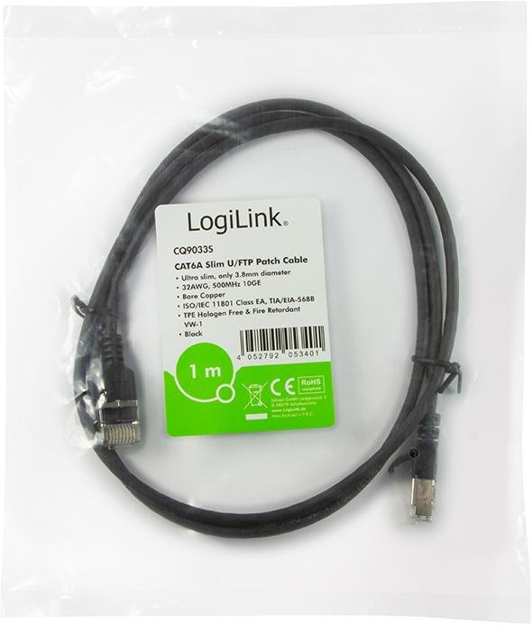 Actual product image LogiLink Network cable (STP, CAT6a, 0.30 m)