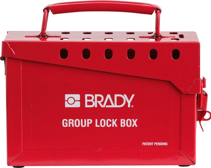 Immagine prodotto Brady cassetta di sicurezza di gruppo trasportabile LockBox, rossa, 23 x 8,8 x 15 cm (1 pezzo) (065699)