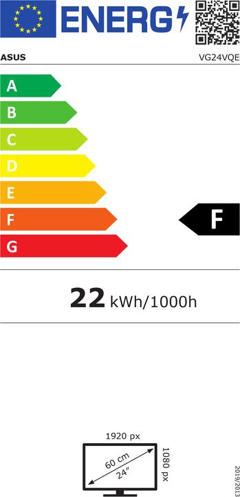 Energy Label ASUS TUF VG24VQE (1920 x 1080 pixels, 23.60")