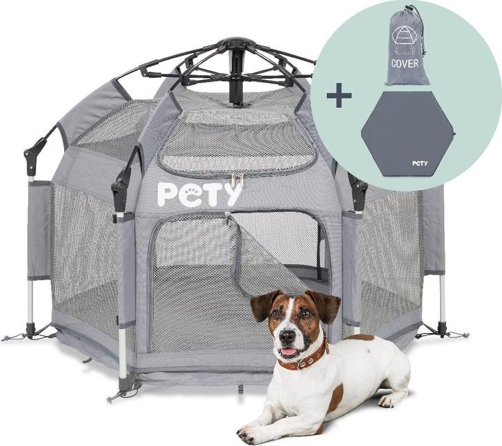 Image du produit Pety Parc pour chiens petit avec tapis de sol et toit (Chenil pour chiens)