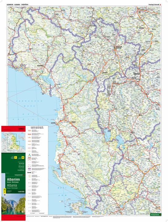 Immagine prodotto Albania, Carta stradale 1:400.000, freytag & berndt