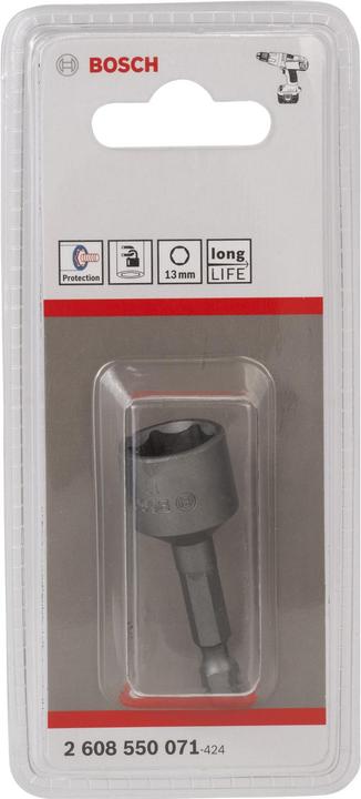 Produktbild Bosch Professional Zubehör Steckschlüssel, 50 x 13 mm, M 8, mit Magnet (13 mm)
