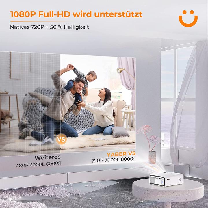 Produktbild Yaber Mini Beamer V5 (Full HD, 7000 lm)
