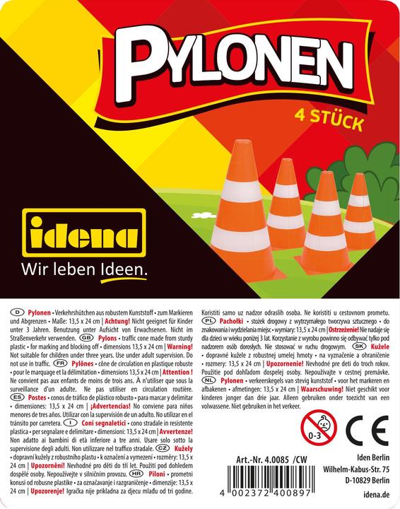 Productafbeelding Idena 40085 - Pylonen, 4 stuks