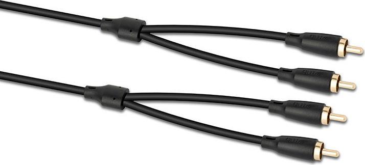 QED Cavo di collegamento da 2 X Phono (M) a 2 X Phono (M) 3 metri QE8107 (3 m, Cinch)