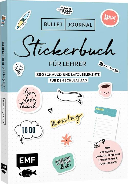 Actual product image Bullet Journal - Sticker Book for Teachers
