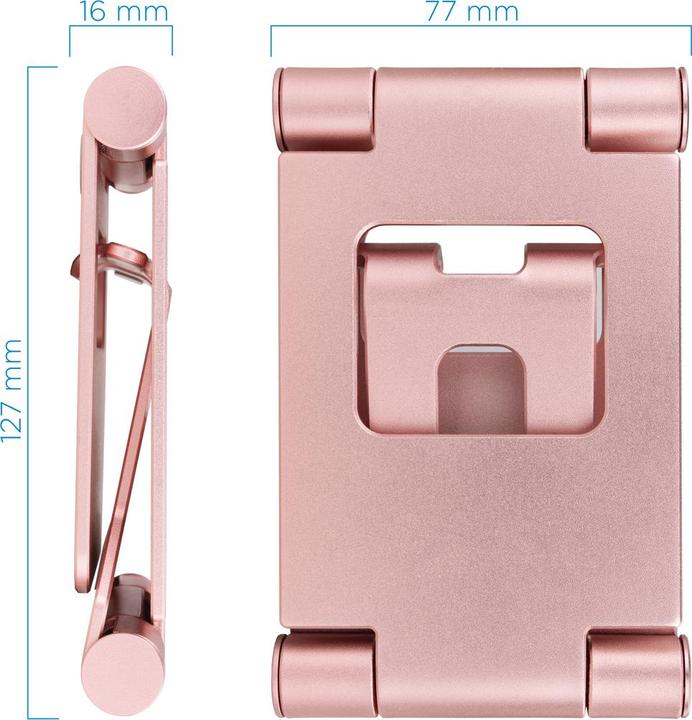 Image du produit Tooq Technology Soporte Sobremesa Para Telefono/Tablet Plegable Slim Rosa