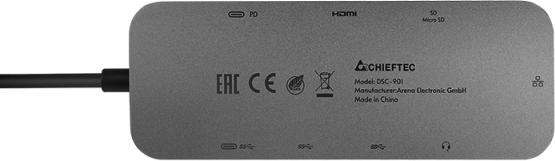 Produktbild Chieftec Docking Station USB Type-C DSC-901 9-in-1 (USB-C, 1 Ports)