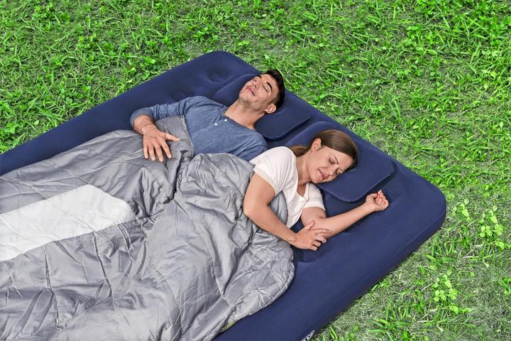 Actual product image Bestway Air Mattress Queen with Manual Hand Pump 2.03 m x 1.52 m x 22 cm