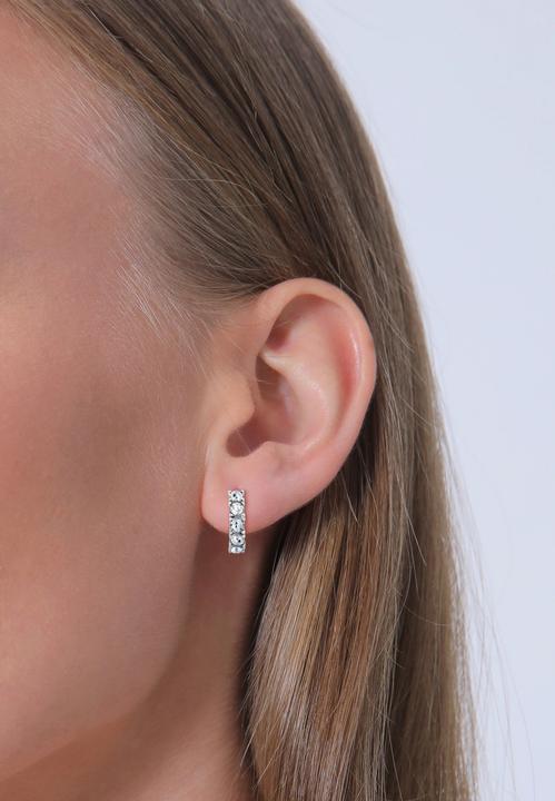 Produktbild Elli Ohrringe Creolen Kristalle Elegant 925 Silber (Glaskristall, 925er Sterling Silber)