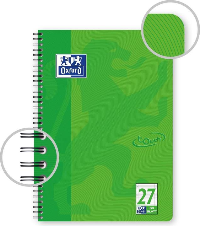 Produktbild Oxford Collegeblock Touch (A4+, Liniert, Harter Einband)