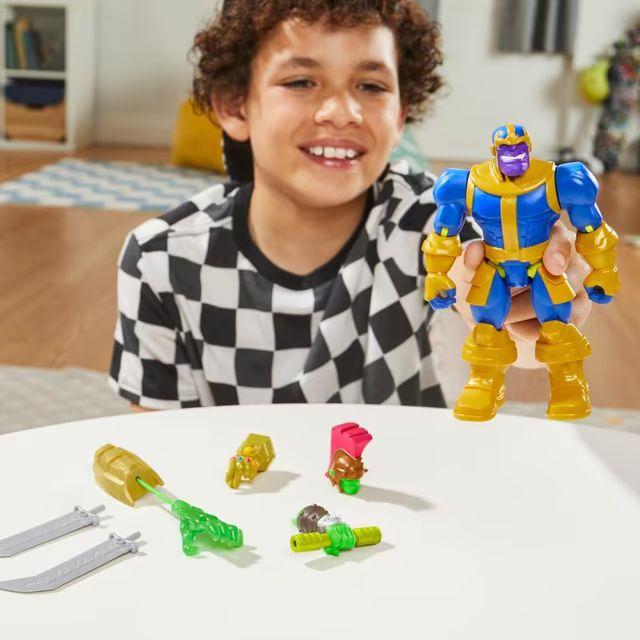 Produktbild Hasbro MixMashers Marvel Thanos individualisierbare Avengers Mix-And-Match Deluxe Action-Figur & Accessoire