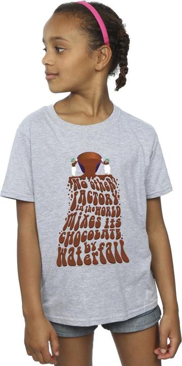 Actual product image Willy Wonka & the Chocolate Factory Girls Chocolate Waterfall Cotton T-Shirt (140, 146)