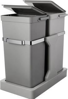 Produktbild EKO Abfalleimer 15+20L Grau Deko Duo Einbau (35 l)