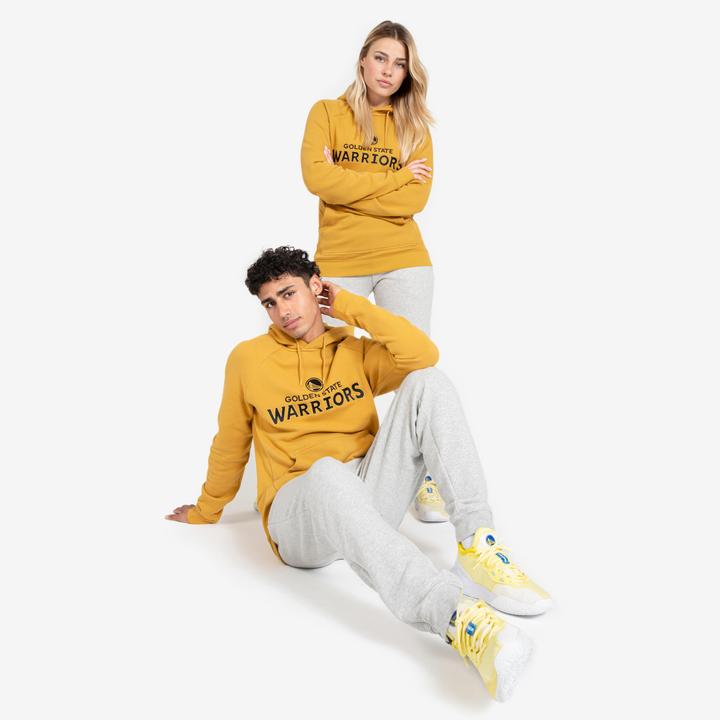 Produktbild Tarmak Damen/Herren Sweatshirt mit Kapuze Golden State Warriors - Hoodie 900 NBA gelb (M)