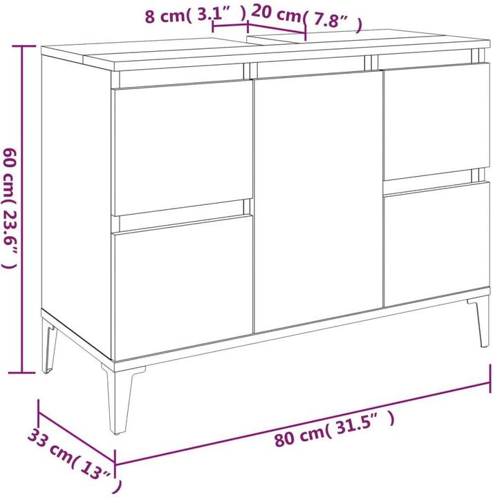 Actual product image VidaXL Lark (80 x 33 x 60 cm)