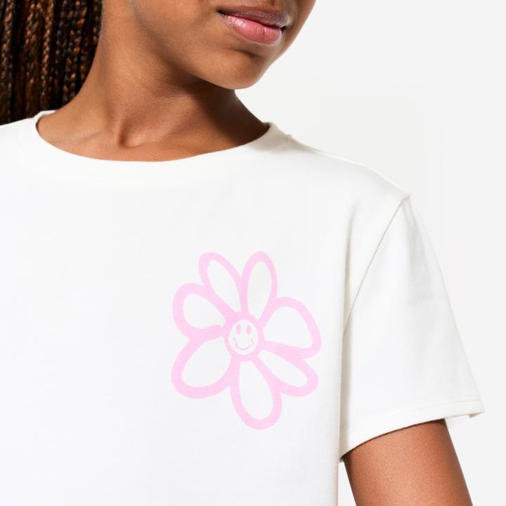 Actual product image Decathlon T-Shirt Kinder Baumwolle - Print weiss (6, 7, 8)