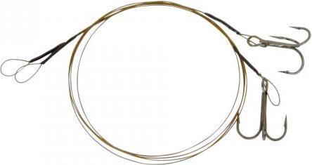 Stucki Fishing Stahlvorfach montiert mit Drilling 40cm