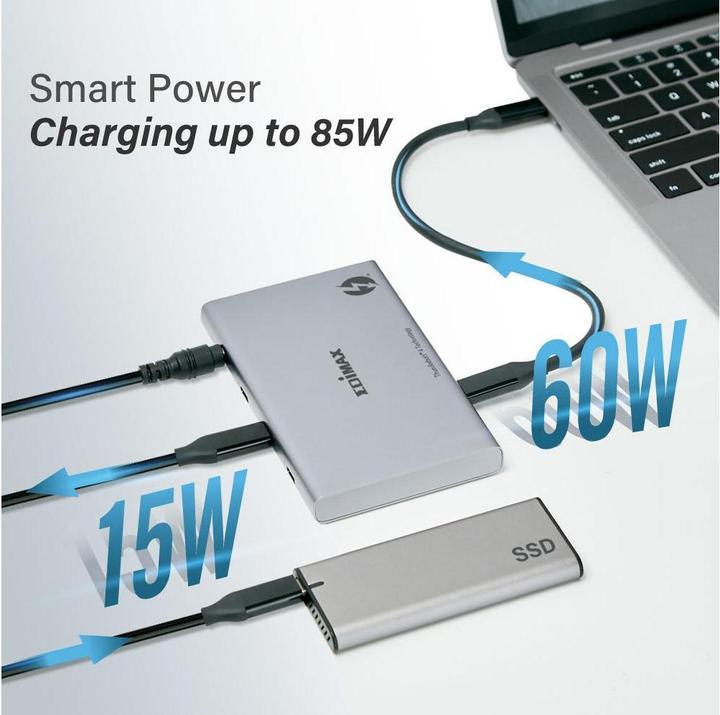Produktbild edimax TD-405BP Notebook-Dockingstation & Portreplikator Verkabelt Thunderbolt 4 (Thunderbolt, 4 Ports)