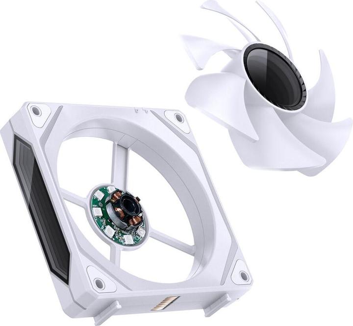 Actual product image Jonsbo ZL-120W PWM ARGB Lüfter 3er Pack, reguläre Ausrichtung - 120mm, weiss (120 mm, 3 x)