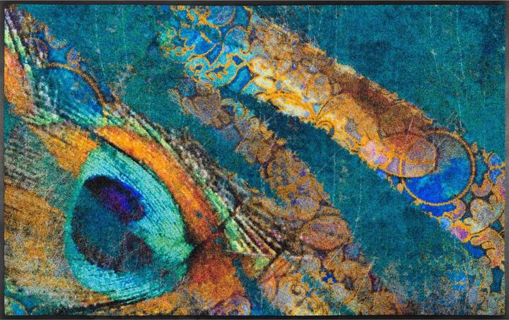 Produktbild Wash + Dry Läufer Schmutzfangmatte waschbar Exotic Pavo 75 x 120 cm (75 x 120 cm)