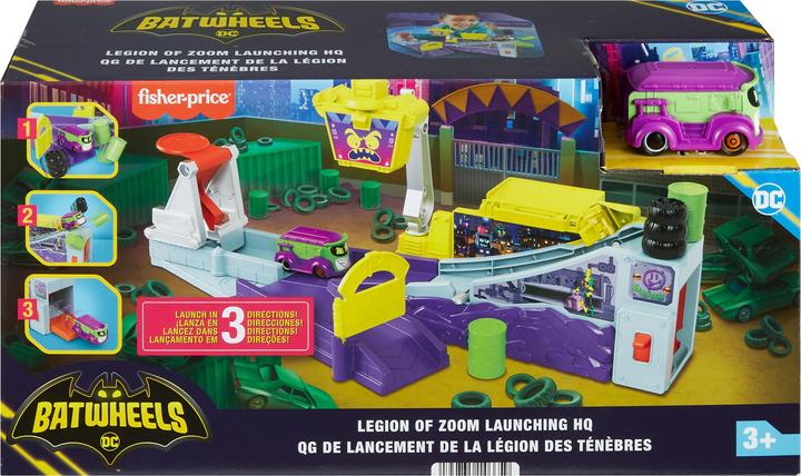 Actual product image Fisher-Price DC Batwheels toy car playset Legion of Zoom