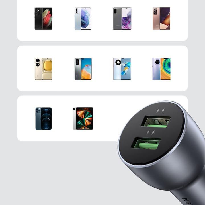 Produktbild Ugreen Dual USB Autoladegerät QuickCharge 3.0 36 Watt