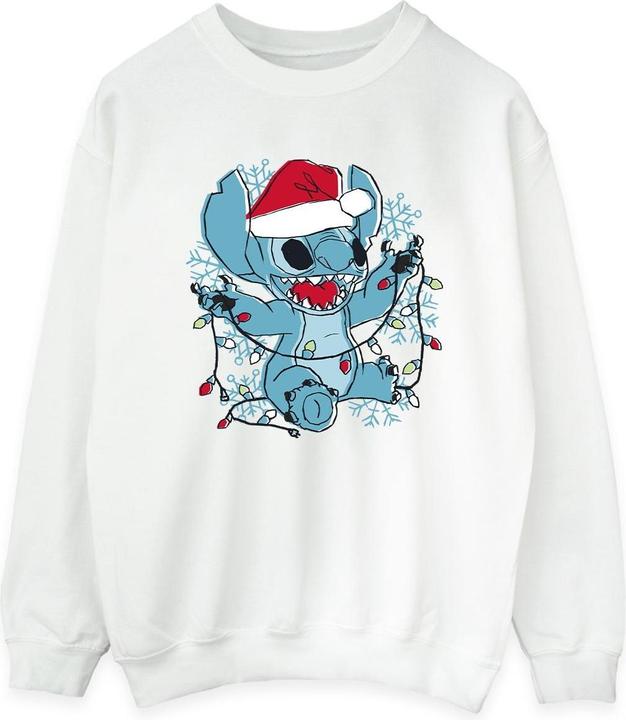 Produktbild Disney Lilo And Stitch Christmas Lights Sketch Sweatshirt (L)