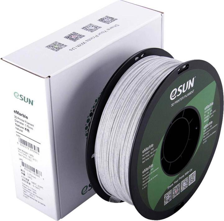 Produktbild eSUN eMarble Filament (PLA, 1.75 mm, 1000 g, Weiss)