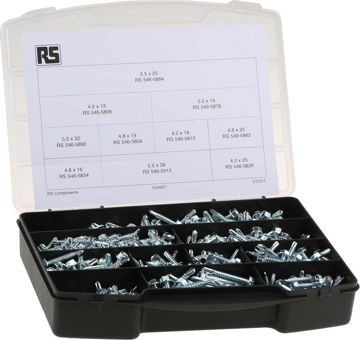 Actual product image Rs Pro Self-tapping screw set DIN 7504 (680 Screws per piece)