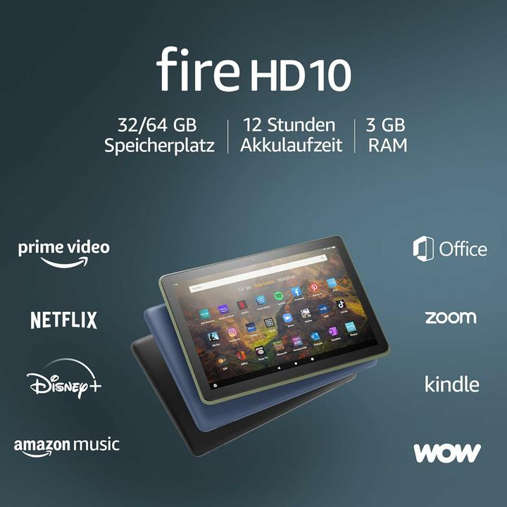 Image du produit Amazon Fire HD 10 Plus (2021) avec Alexa (10.10", 32 Go, Gris ardoise)