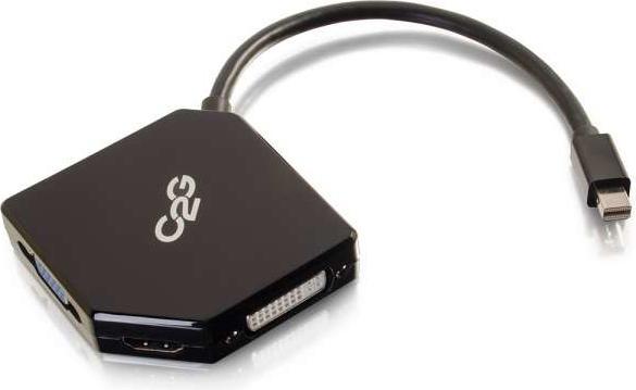 Immagine prodotto C2G Convertitore adattatore Mini DisplayPort a HDMI, VGA o DVI (HDMI, VGA, DVI, 8.30 cm)