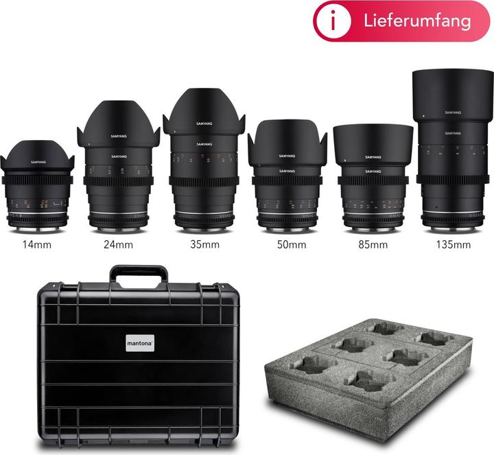 Image du produit Samyang MF 14/24/35/50/85/135 MK2 Kit valise VDSLR Canon EF (Canon EF)