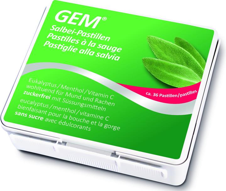 Produktbild GEM Salbei Pastillen zuckerfrei (36 Stück)