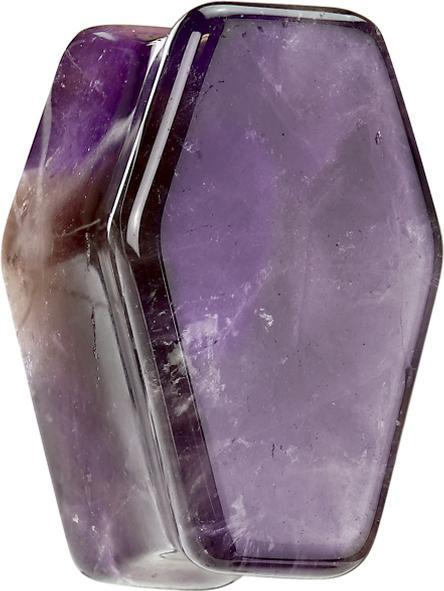 Produktbild Star Piercing Flared Plug Sarg aus Amethyst Stein (ohne Messing, Mineralisch)
