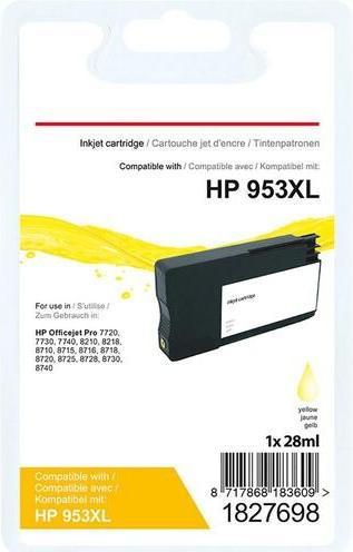Image du produit Office Depot Cartouche d'encre Compatible HP 953XL F6U18AE Jaune