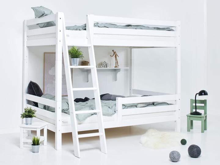 Produktbild Hoppekids ECO Luxury Hoch-Etagenbett in 120 x 200 cm mit schräger Leiter und zusätzlicher Absturzsic (120 x 200 cm)